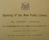 Aberdeen Library opening ceremony invitation card