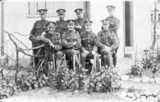 Group photograph of men from the Highland Brigade, Royal-Field-Artillery 1914.