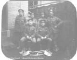 Group photograph of men from the Highland Brigade, Royal-Field-Artillery 1914
