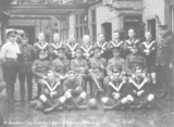 Team photograph of Army Football Team and officers