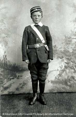 A Boy Dressed in Boys' Brigade uniform