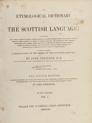Treasure 73: Jamieson's Dictionary of the Scottish Language, 1895	