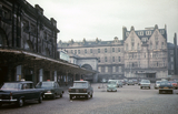 The station forecourt about 1970