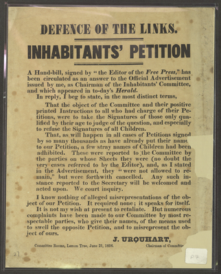 Inhabitants' Petition