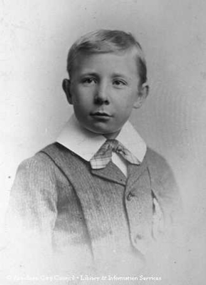 Studio portrait of a boy