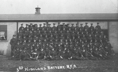 Third Highland Battery, Royal Field Artillery Group Photograph. 1914