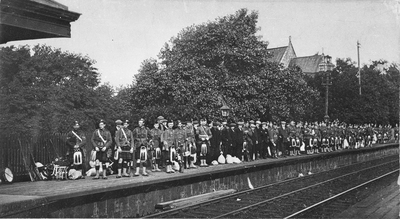 The Gordon Highlanders at Bucksburn Railway Station