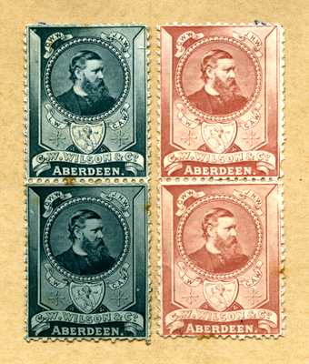G. W. Wilson & Co.'s advertising stamps c.1887