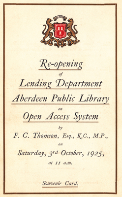 Treasure 20: Souvenir card to commemorate the open access in the Lending Library