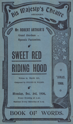 Treasure 26: Sweet Red Riding Hood, His Majesty's Theatre, 1906