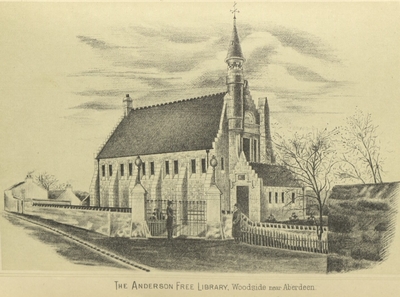Woodside Library from Annals of Woodside and Newhills, by Patrick Morgan (1886)