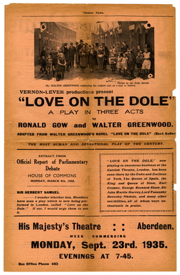 Love on the Dole: a play in three acts